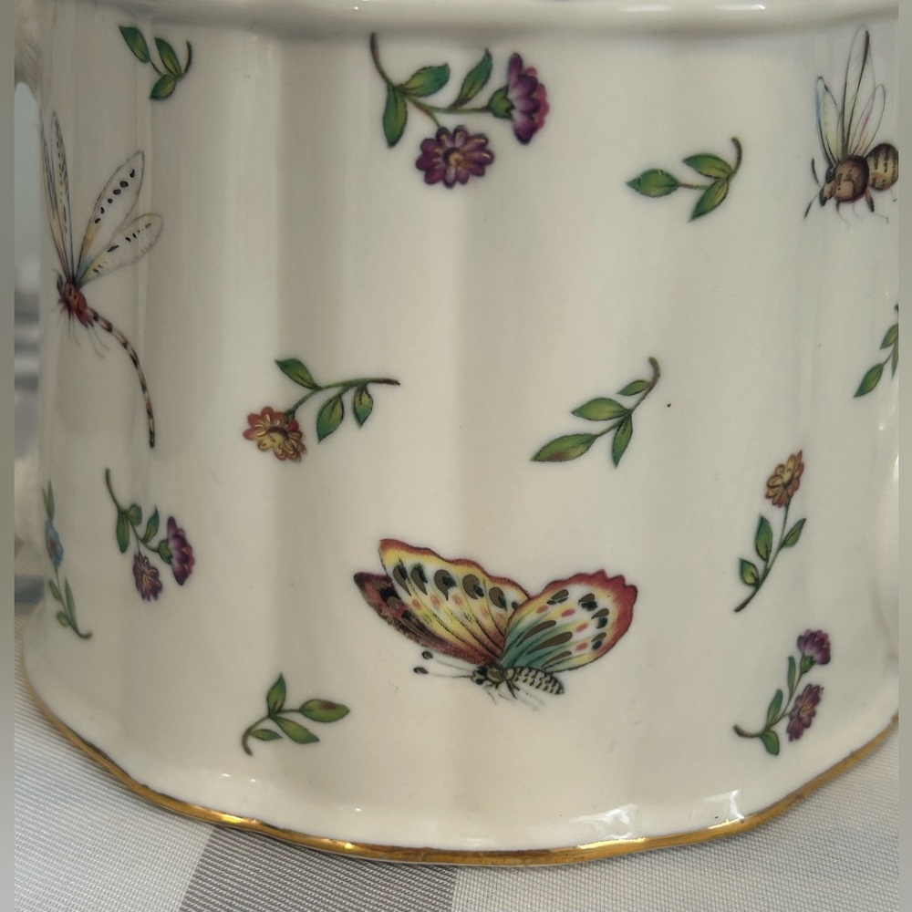SKYE MCGHIE PORCELAIN TEAPOT ‘FLORAL WHISPERS’ BUTTERFLY DRAGONFLY - Picture 5 of 9